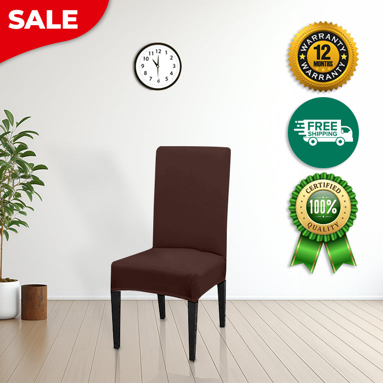 Anyseat Chair Cover Coffee with Anti-Dirt and Waterproof Elastic Material for Dining Room Kitchen Wedding Hotel Banquet Restaurant