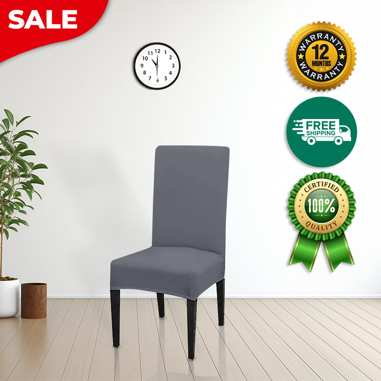 Anyseat Chair Cover Ash Grey with Anti-Dirt and Waterproof Elastic Material for Dining Room Kitchen Wedding Hotel Banquet Restaurant