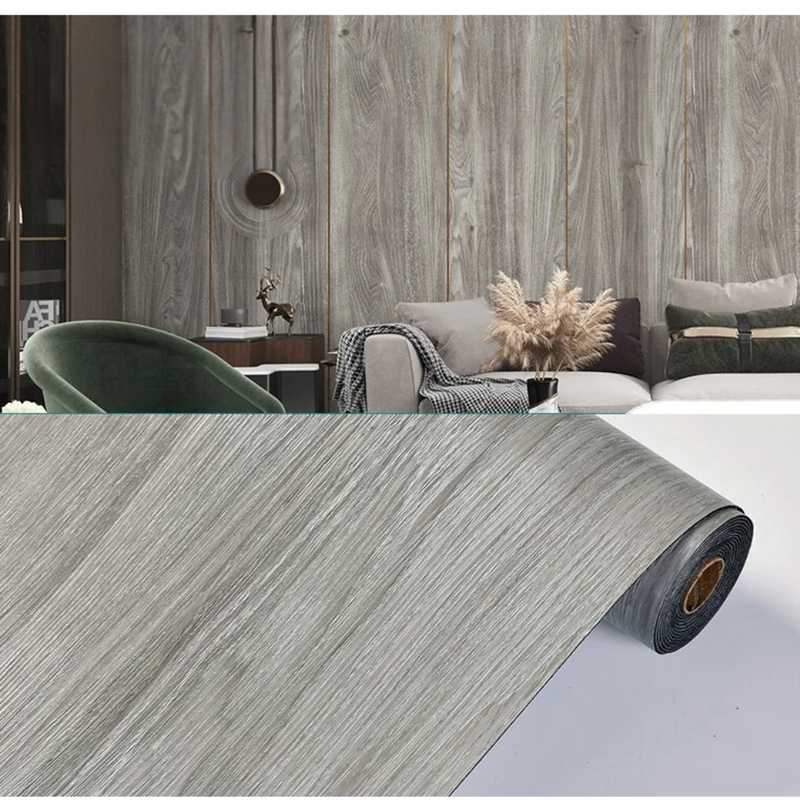 ANYHOUZ Vinyl Floor Tile 40x300cm Grey Wood Grain Waterproof