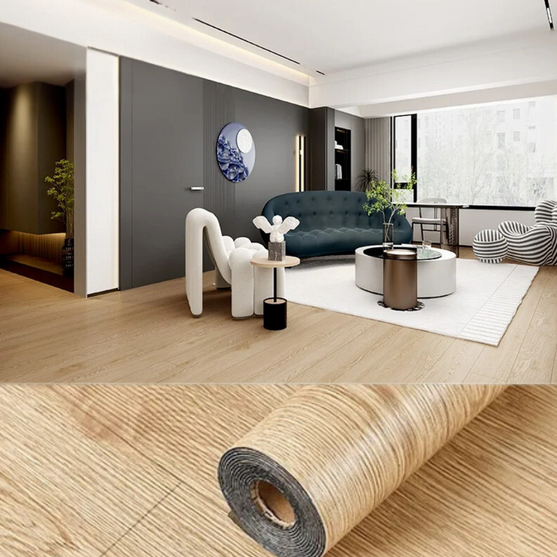 ANYHOUZ Vinyl Floor Tile 40x300cm Light Brown Wood Grain Waterproof