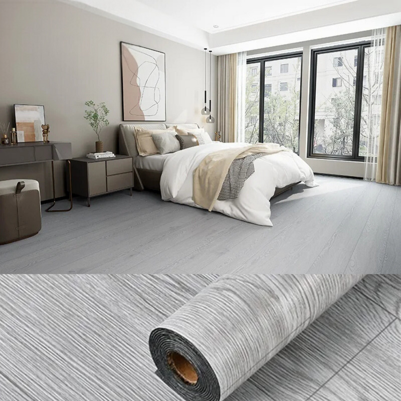 ANYHOUZ Vinyl Floor Tile 40x300cm Light Gray Wood Grain Waterproof