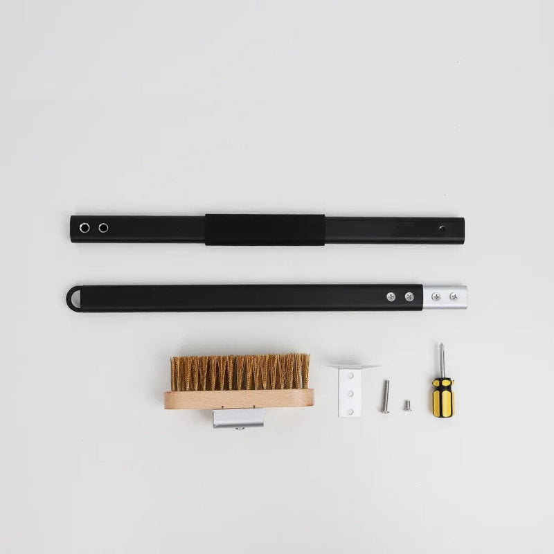 Anygleam Black 81cm Oven Copper Brush with Metal Scraper Tool and Length Adjustable Handle Cleaning Accessories