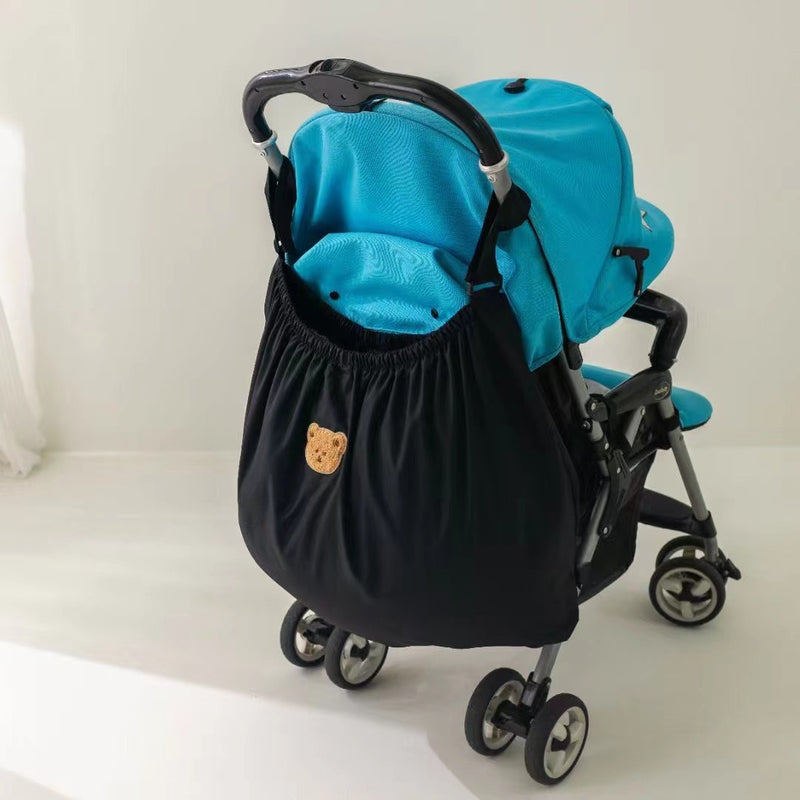 Anysort Mommy Diaper Bag Black Stroller Organizer for Baby Carriages Mommy Open Large Storage Bag