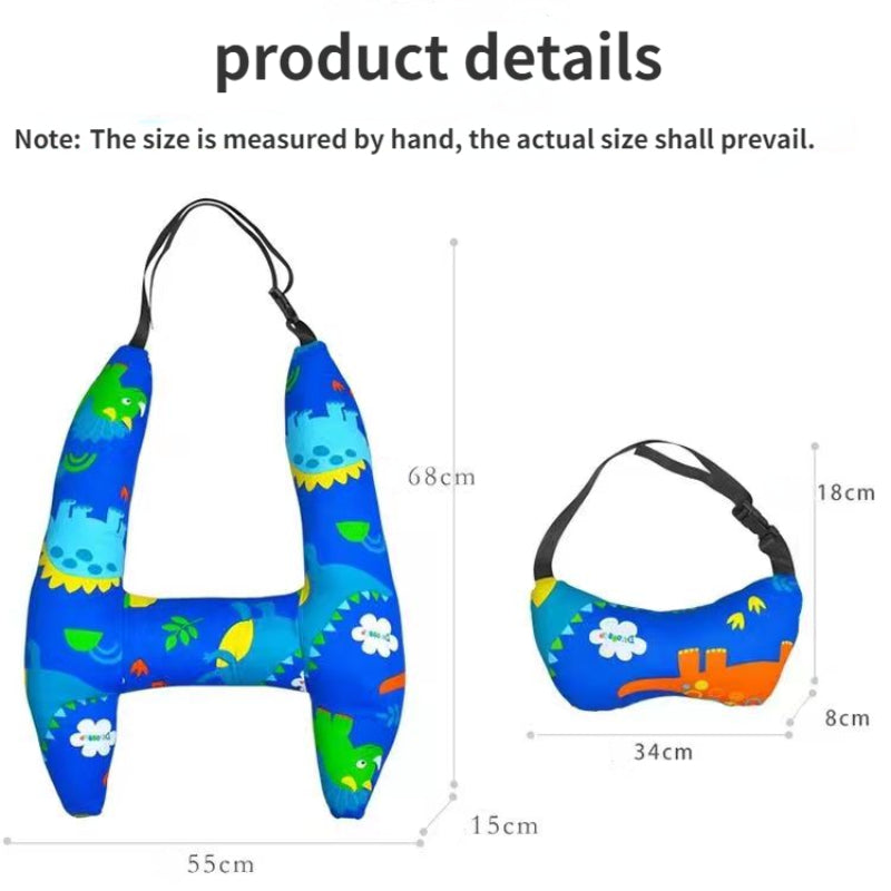 Anypillow Car Travel Pillow Blue Space 1 Set for Kids and Adult Neck Head Support H-Shape Travel Pillow