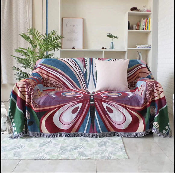 Anycozy Butterfly Soft Quilt Throw Blanket – Soft Camping Mat & Cozy Home Décor