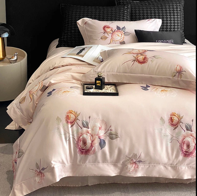 Anycozy Bedding Set Duvet Cover Fitted Bed Sheet with Zipper Closure and Pillowcases Bedroom Decor
