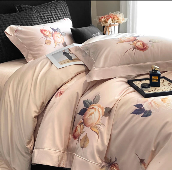 Anycozy Bedding Set Duvet Cover Fitted Bed Sheet with Zipper Closure and Pillowcases Bedroom Decor