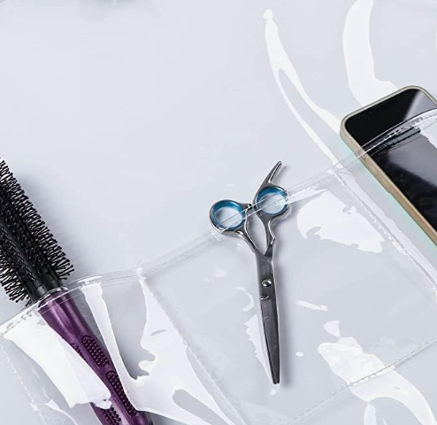 Anypron Orange Ribbon Waterproof TPU Apron Oilproof for Barber Salon