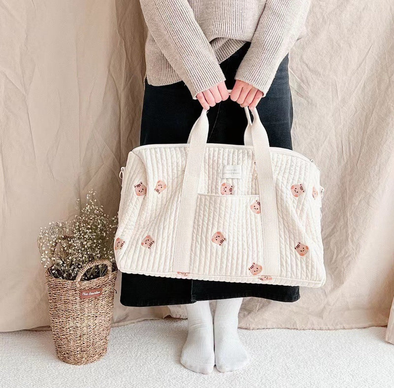Anymom Mommy Diaper Bag Bear Design Travel Handbag Adjustable and Removable Strap Ins Style Mommy Shoulder Maternity Boston Cute Bags