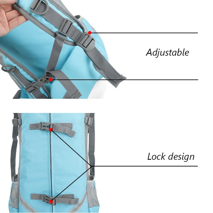 ANYWAGS Pet Carrier Gray Medium Size Travel Riding Carrying Backpack for Small Medium Dogs with Supply Pocket