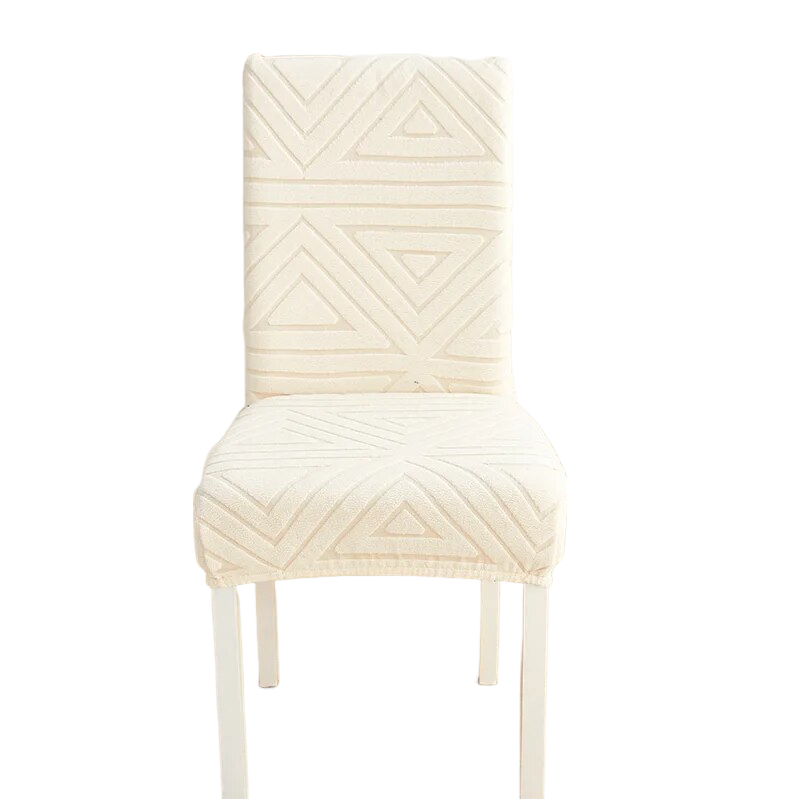 Anyseat Chair Cover Beige Triangular Design with Elastic Material for Dining Room Kitchen Wedding Hotel Banquet Restaurant