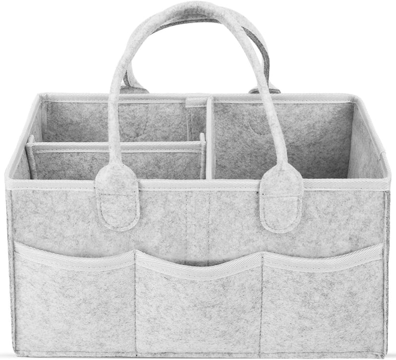 Anysort Mommy Diaper Bag Light Grey Organizer Multifunctional Newborn Things Nursery Stackers and Caddies Pouch Large Storage