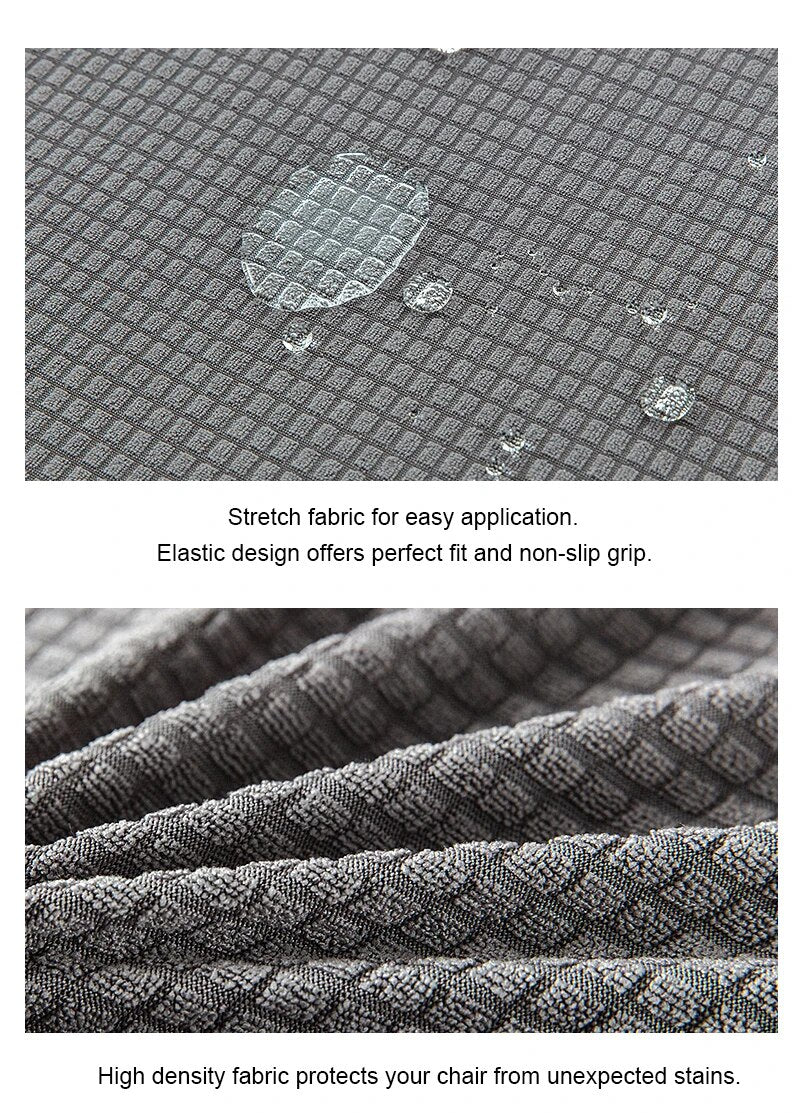 Anyseat Chair Cover Dark Grey Corn Kernels Waterproof Universal Size for Dining Room Stretch Seat Slipcovers