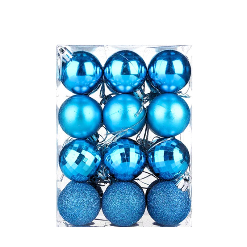 ANYDECO Christmas Balls Sky Blue Shiny Hanging Décor Ornaments