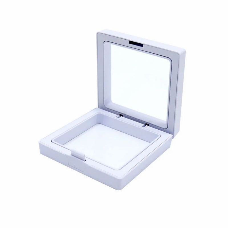 Anyvogue Jewelry Box White Transparent Display Case for Pendant Necklace Bracelet Ring