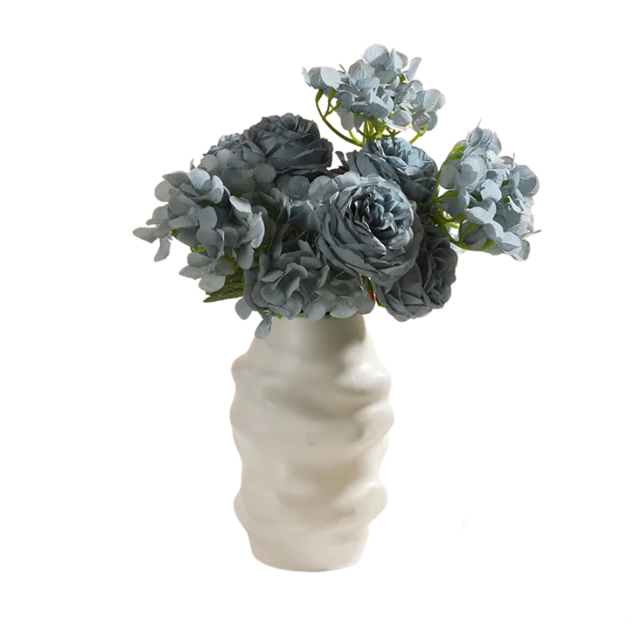 ANYDECO Flower Vase White Medium Melting Style Nordic Pot Home Decor