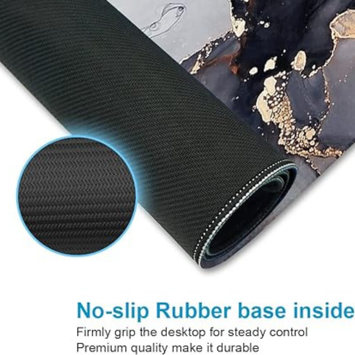 ANYMOB Mouse Pad White 350X600X2MM Art Series Marble Computer Laptop Rubber Mat