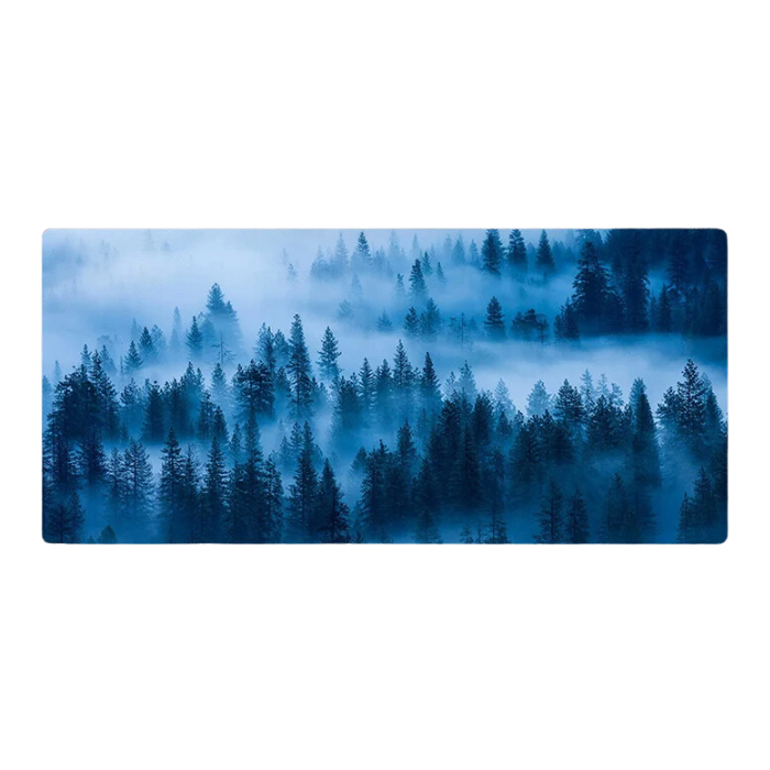 ANYMOB  Mouse Pad Ice Blue 300X700X2MM Forest Computer Keyboard Pad Non-Slip Rubber Mat