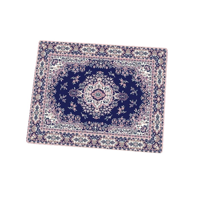 ANYMOB Mouse Pad Blue 22X18CM Persian Tribal Carpet Computer Office Desk Non-Slip Mat