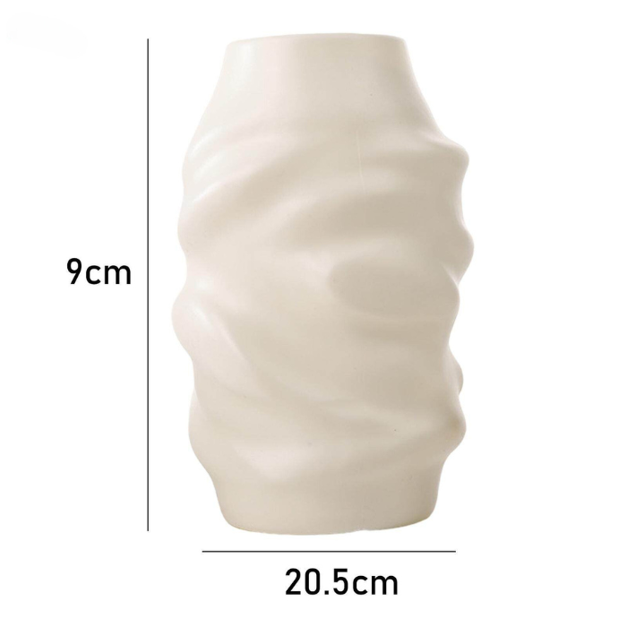 ANYDECO Flower Vase Red Medium Melting Style Nordic Pot Home Decor