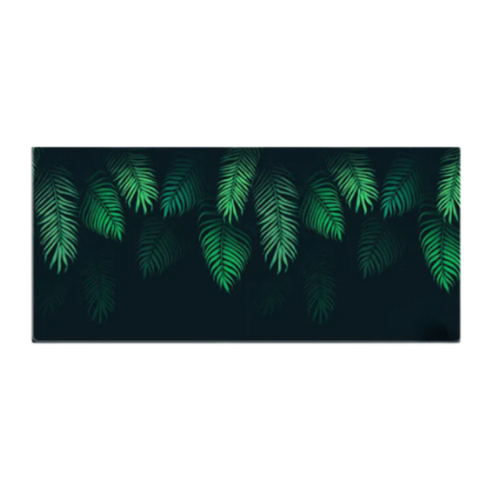 ANYMOB Mouse Pad Green 400X700X2MM Leaves Computer Keyboard Pad Non-Slip Rubber Mat