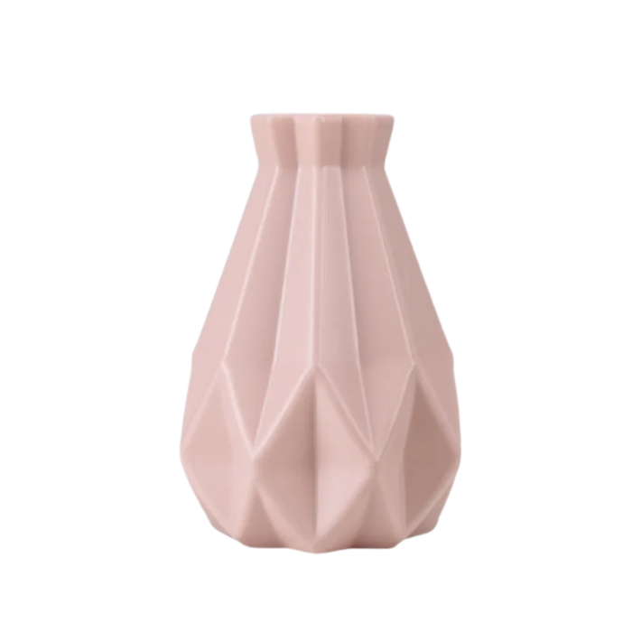 ANYDECO Flower Vase Pink Medium Geometric Style Nordic Pot Home Decor
