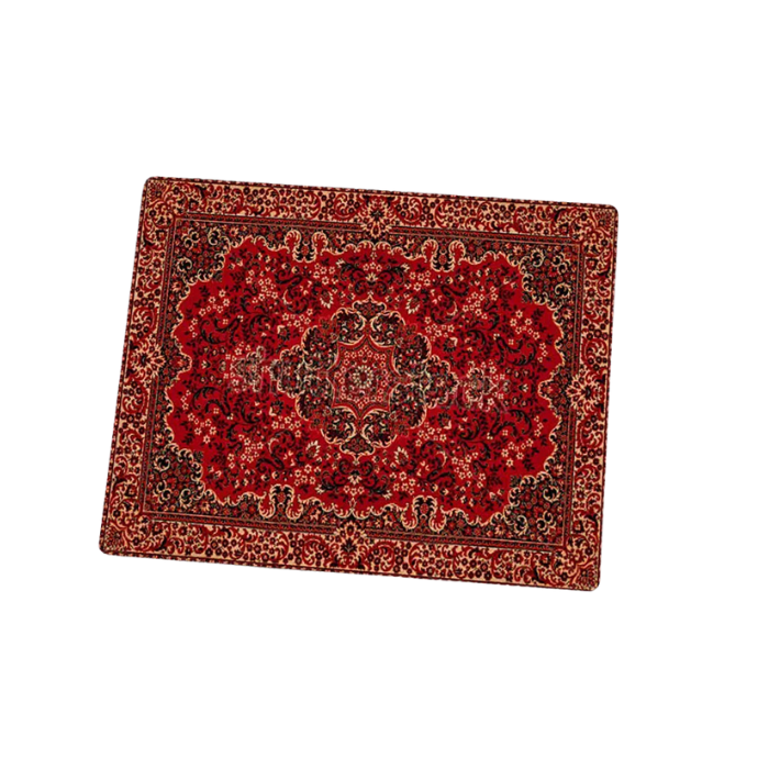 ANYMOB Mouse Pad Red Orange 22X18CM Persian Tribal Carpet Computer Office Desk Non-Slip Mat