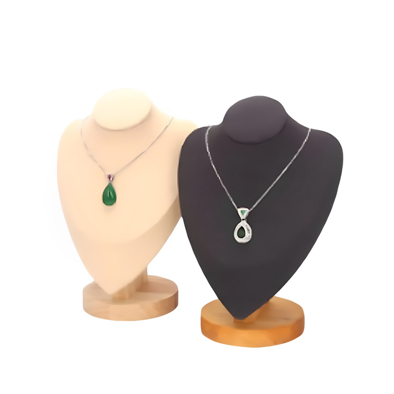 Anyvogue Necklace Stand Black Solid Wood Jewelry Display Holder Organizer