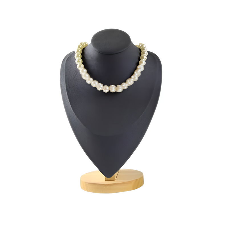 Anyvogue Necklace Stand Black Solid Wood Jewelry Display Holder Organizer