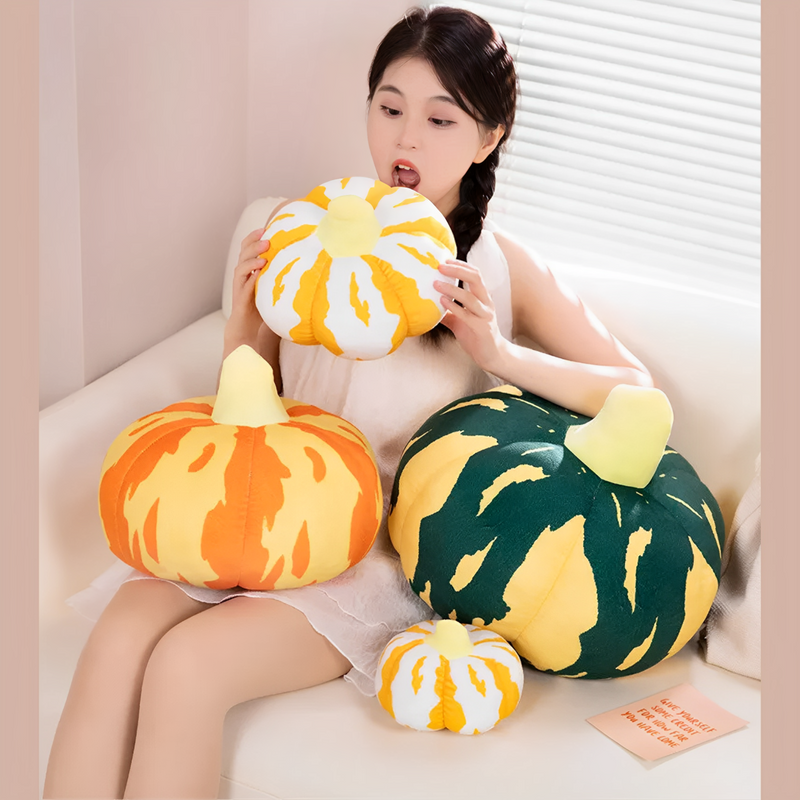 Anypillow Yellow Orange Pumpkin Cushion Soft Plush Fill