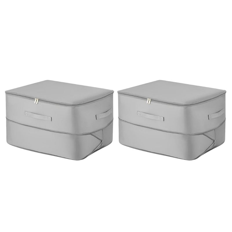 Anysort Storage Bag Set 2PCS Large Packing Cubes Ultra Space Saving Self Compression Quilt Organizer