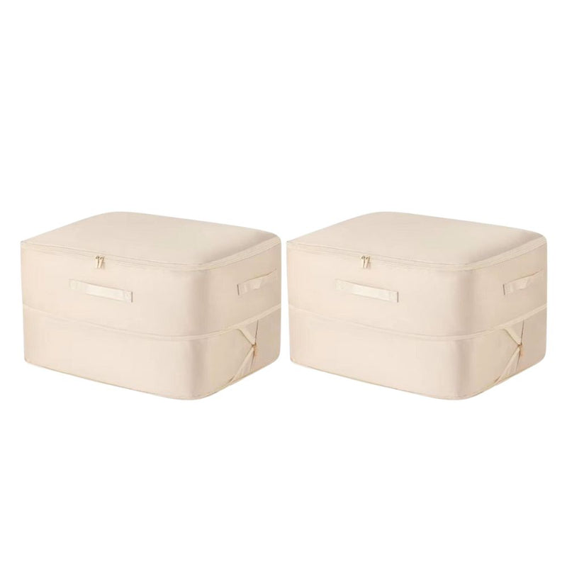 Anysort Storage Bag Set 2PCS Large Packing Cubes Ultra Space Saving Self Compression Quilt Organizer