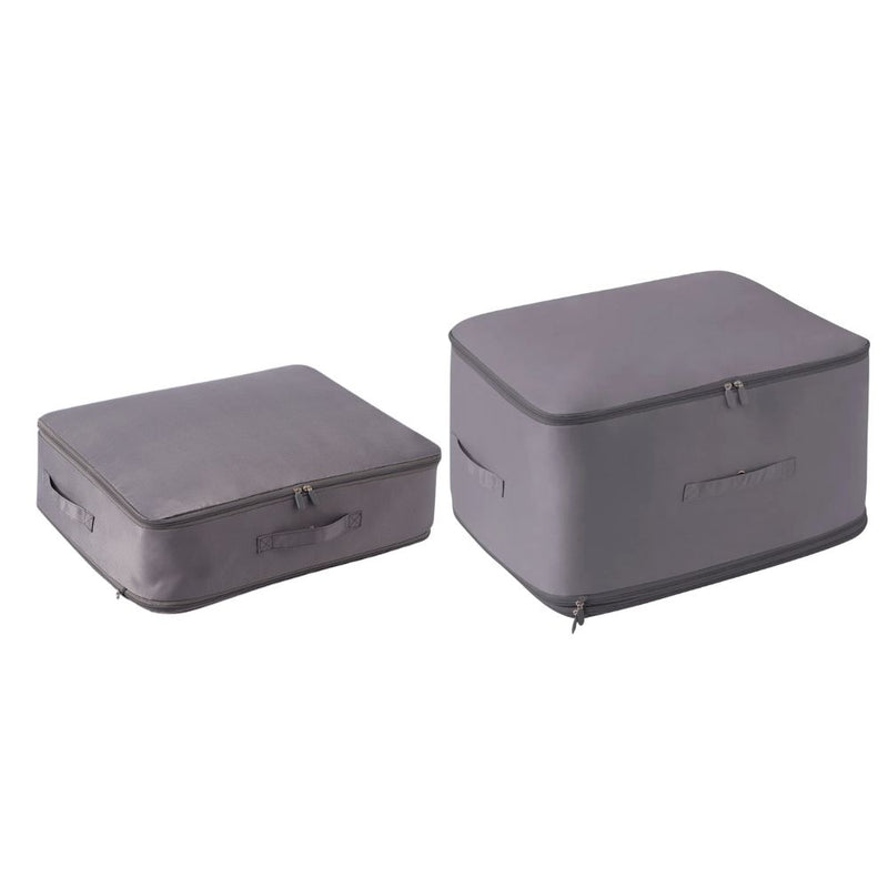 Anysort Storage Bag 1PC Grey Multifunctional Self Compression and Ultra Space Saving Organizer For Quilts And Clothes