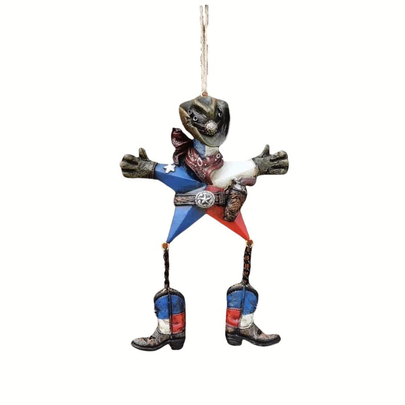 ANYDECO Holiday Hanging Ornament Cowboy Resin Rustic Wall Decor
