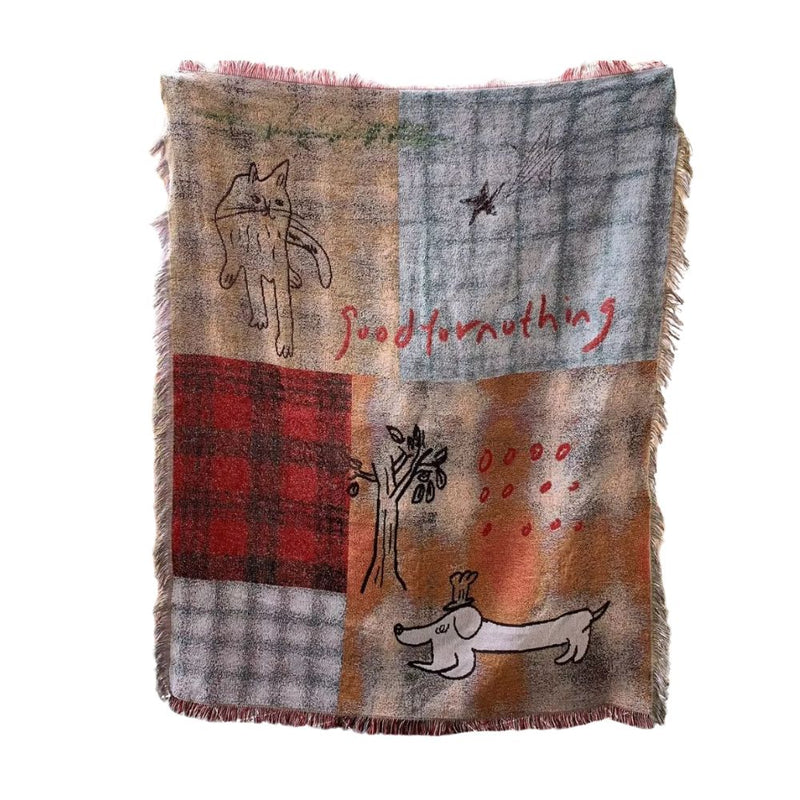 Anycozy Plaid Style Throw Blanket Camping Mat 130x160cm