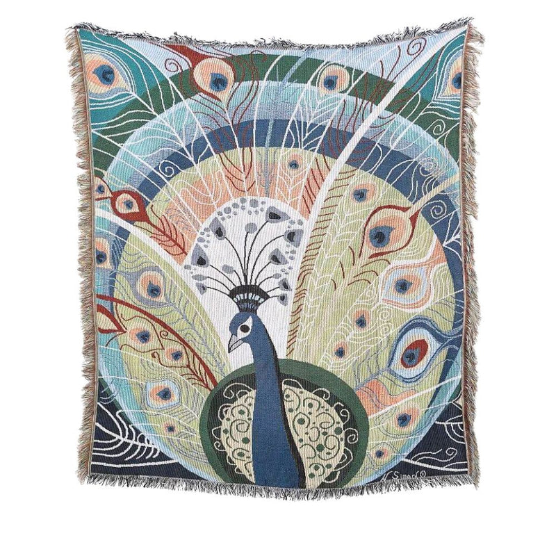 Anycozy 160x220cm Throw Blanket Peacock Double-Sided Sofa Mat