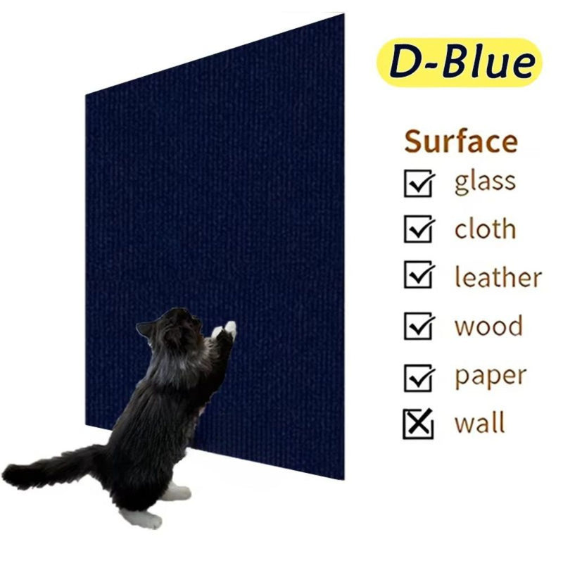 ANYWAGS Cat Scratching Pad Dark Blue Self Adhesive Claw Sharpener Trimmable Mat