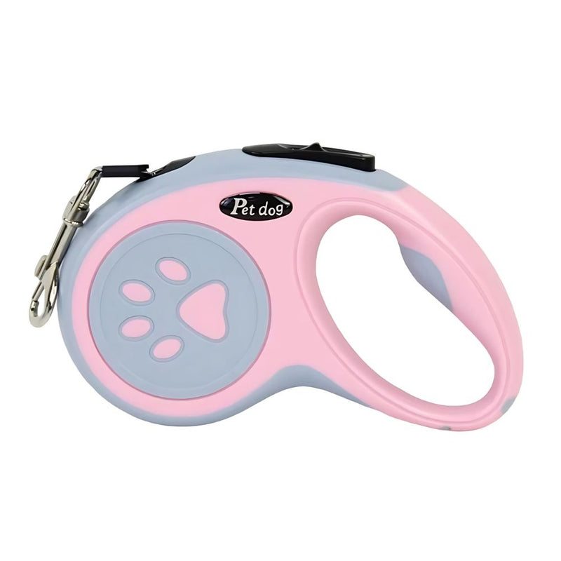 ANYWAGS Pet Leash Pink Retractable Nylon Lead Walking Traction for Dog Cats