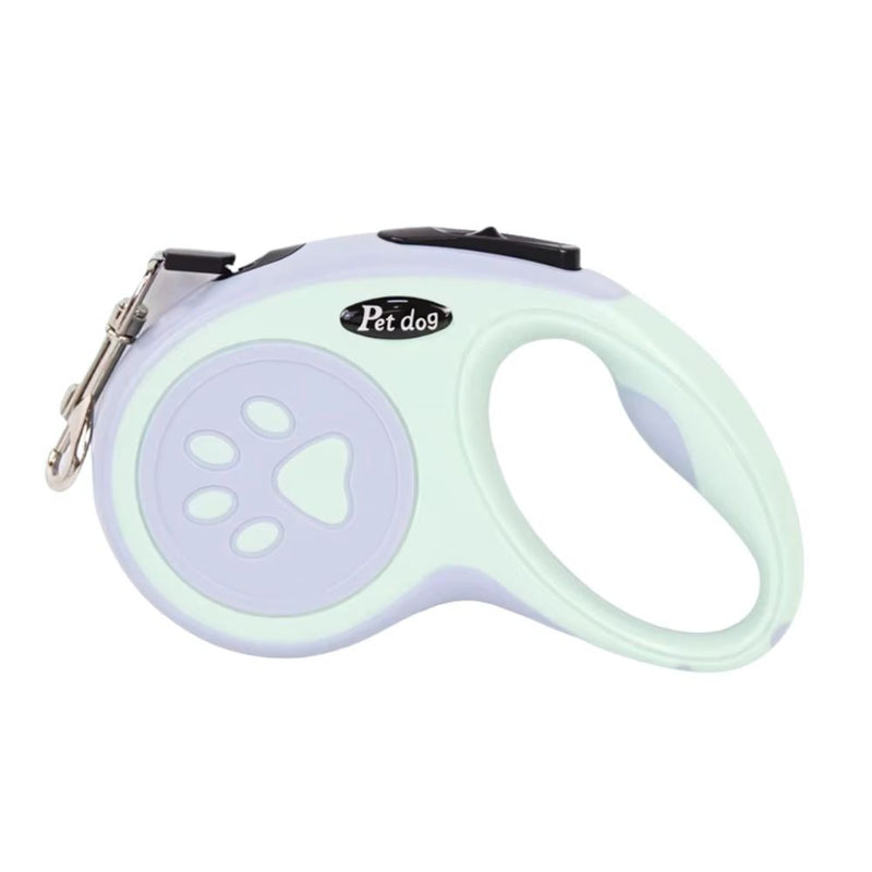 ANYWAGS Pet Leash White Retractable Nylon Lead Walking Traction for Dog Cats