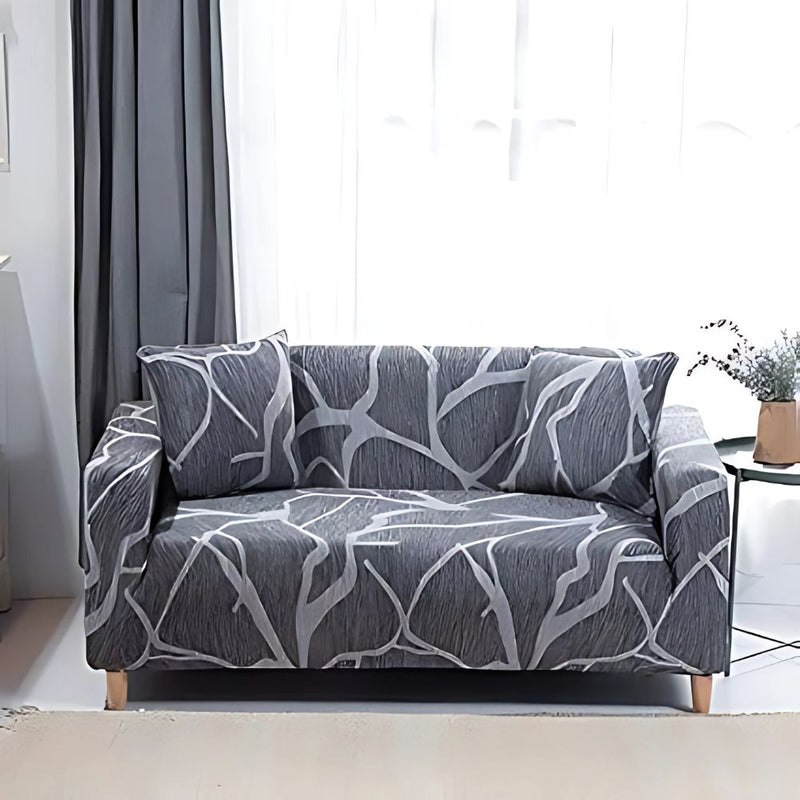 Anyseat Sofa Cover Textured Branches Pattern L Shape Stretch Couch Protector