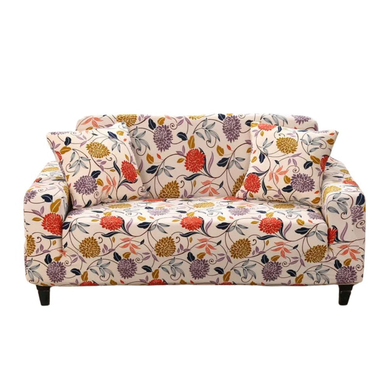 Anyseat Sofa Cover Textured Floral Pattern L Shape Stretch Couch Protector
