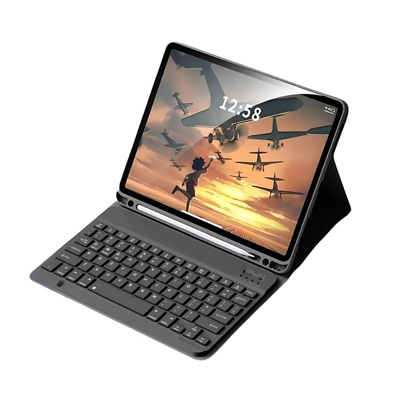 ANYMOB  iPad Case Black Detachable Magnetic Bluetooth Keyboard and Proctective Cover