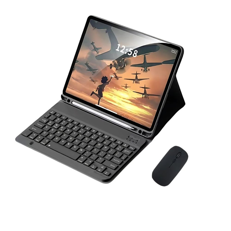 ANYMOB  iPad Case Black Detachable Magnetic Bluetooth Keyboard with Mouse and Proctective Cover