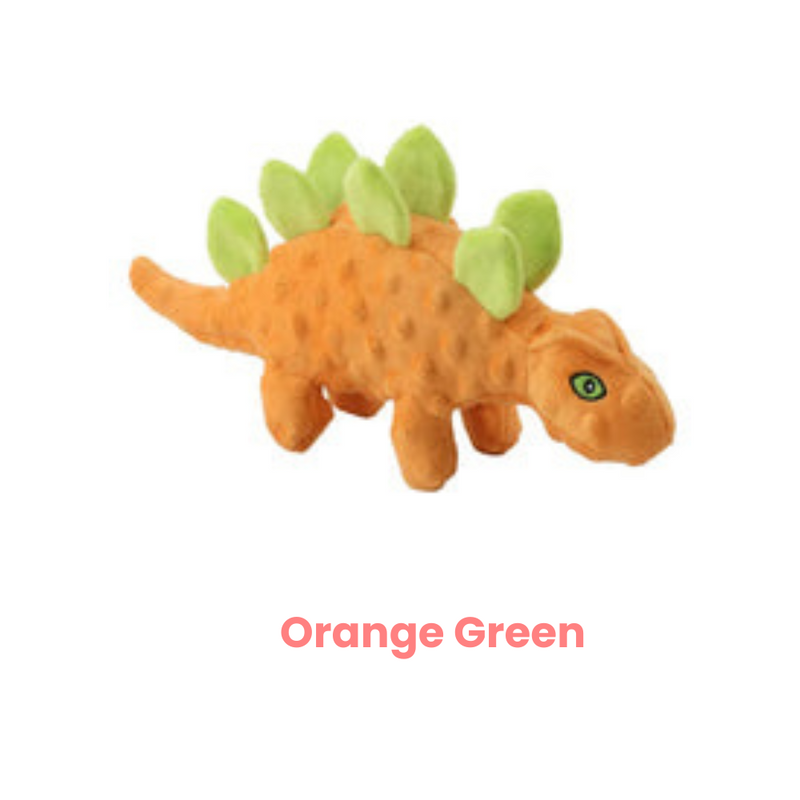ANYWAGS Pet Toys Plush Stegosaurus Squeaky Teething Chews For Puppies