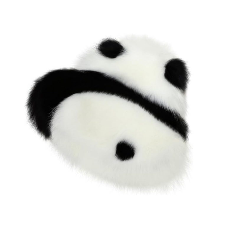 Anypillow Seat Cushion Panda Cute Back View Comfortable Soft Fur