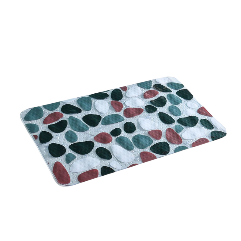 Anymat Pebble Mosaic Bathroom Mat – Printed Non‑Slip Shower Pad