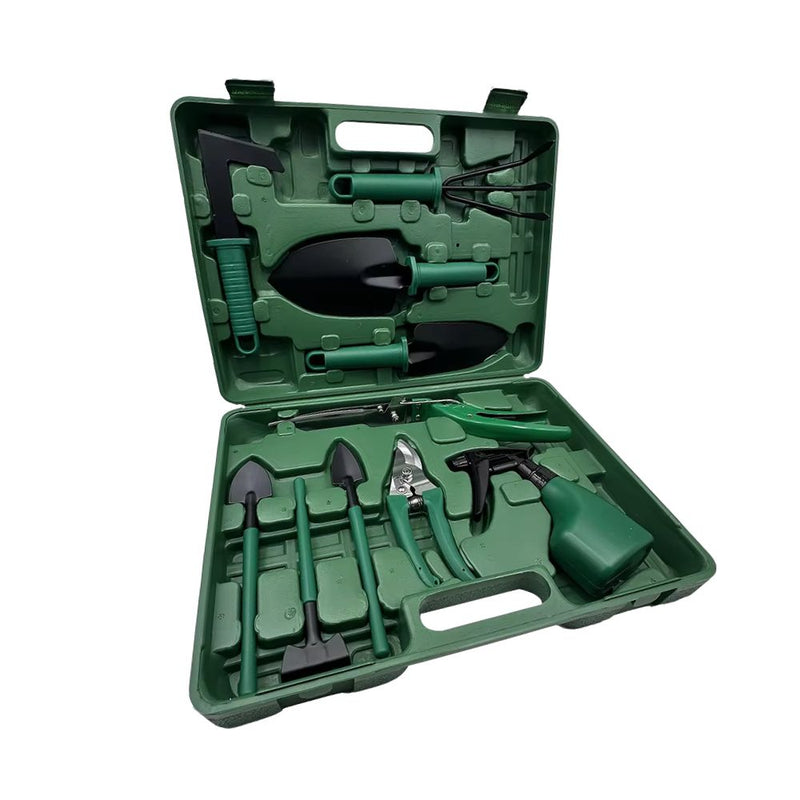 ANYHOUZ Gardening Tools Set 10PC Horticultural Planting Kit with Shovels and Potted Plant Accessories