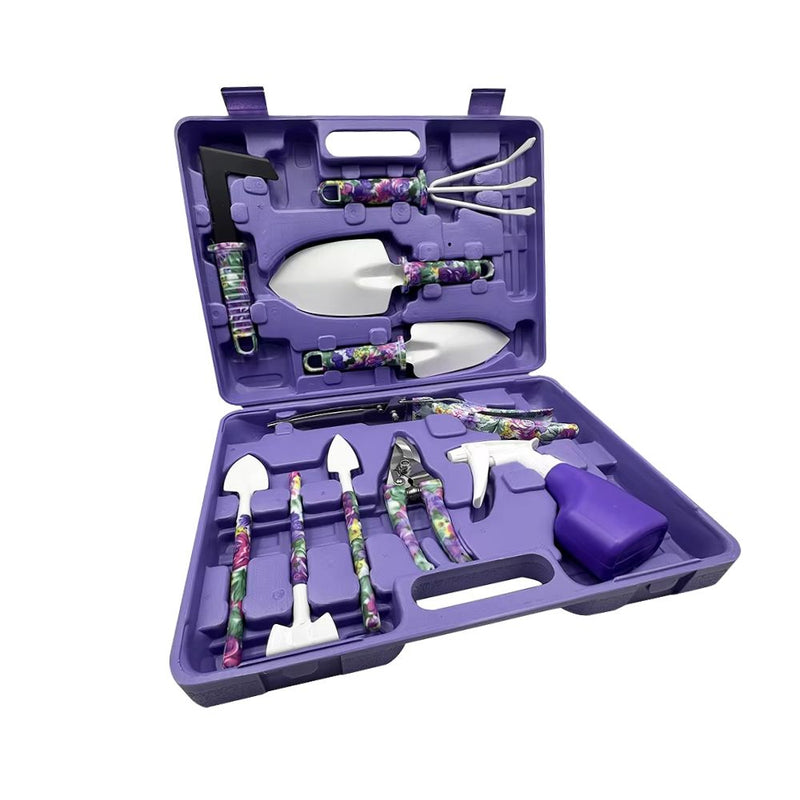 ANYHOUZ Gardening Tools Set 10PC Horticultural Planting Kit with Shovels and Potted Plant Accessories