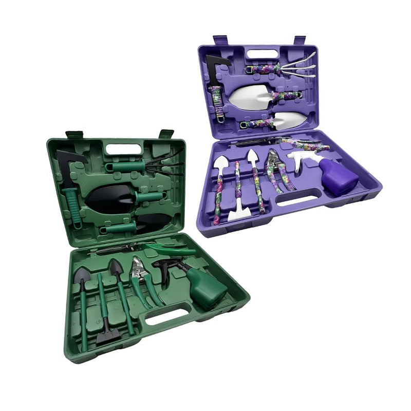 ANYHOUZ Gardening Tools Set 10PC Horticultural Planting Kit with Shovels and Potted Plant Accessories