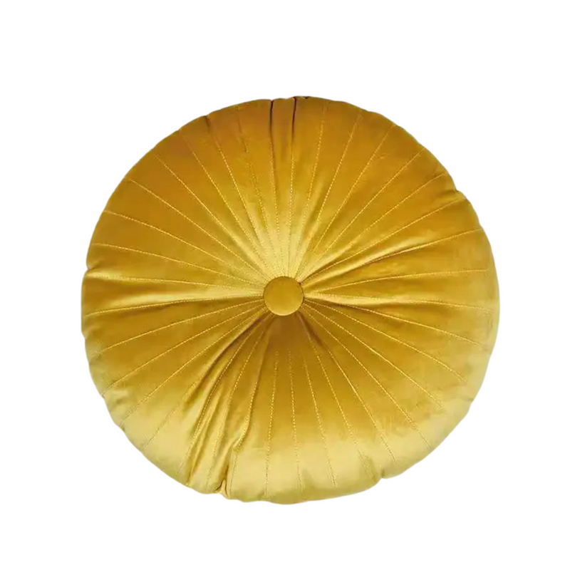 ANYHOUZ Pleated Round Pillow with Soft Cushion Filling